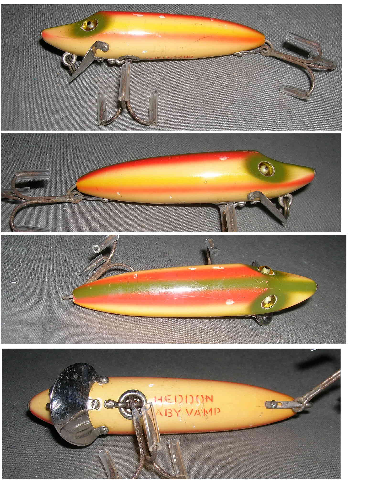 NICE OLD HEDDON BABY TORPEDO SPOOK LURE BASS BAIT NEW OLD STOCK NICE COLORS