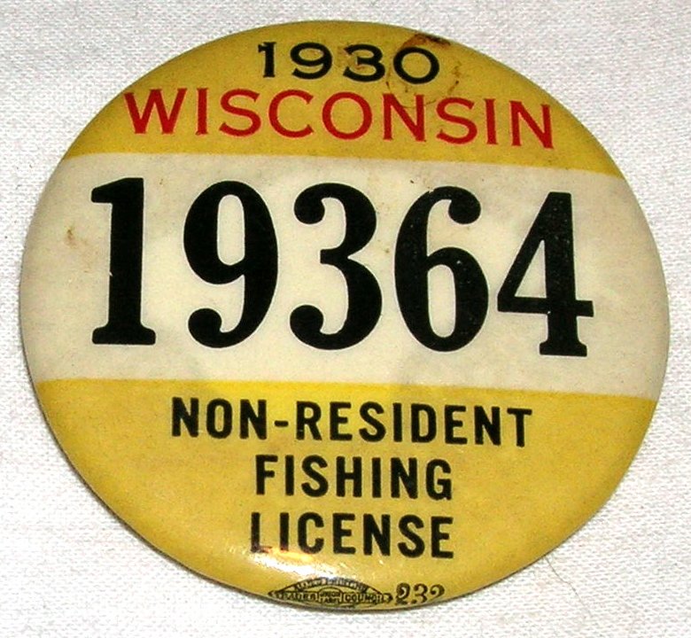Lot of 4 Pennsylvania fishing licenses incl. 1951.1957, 1958,1959.