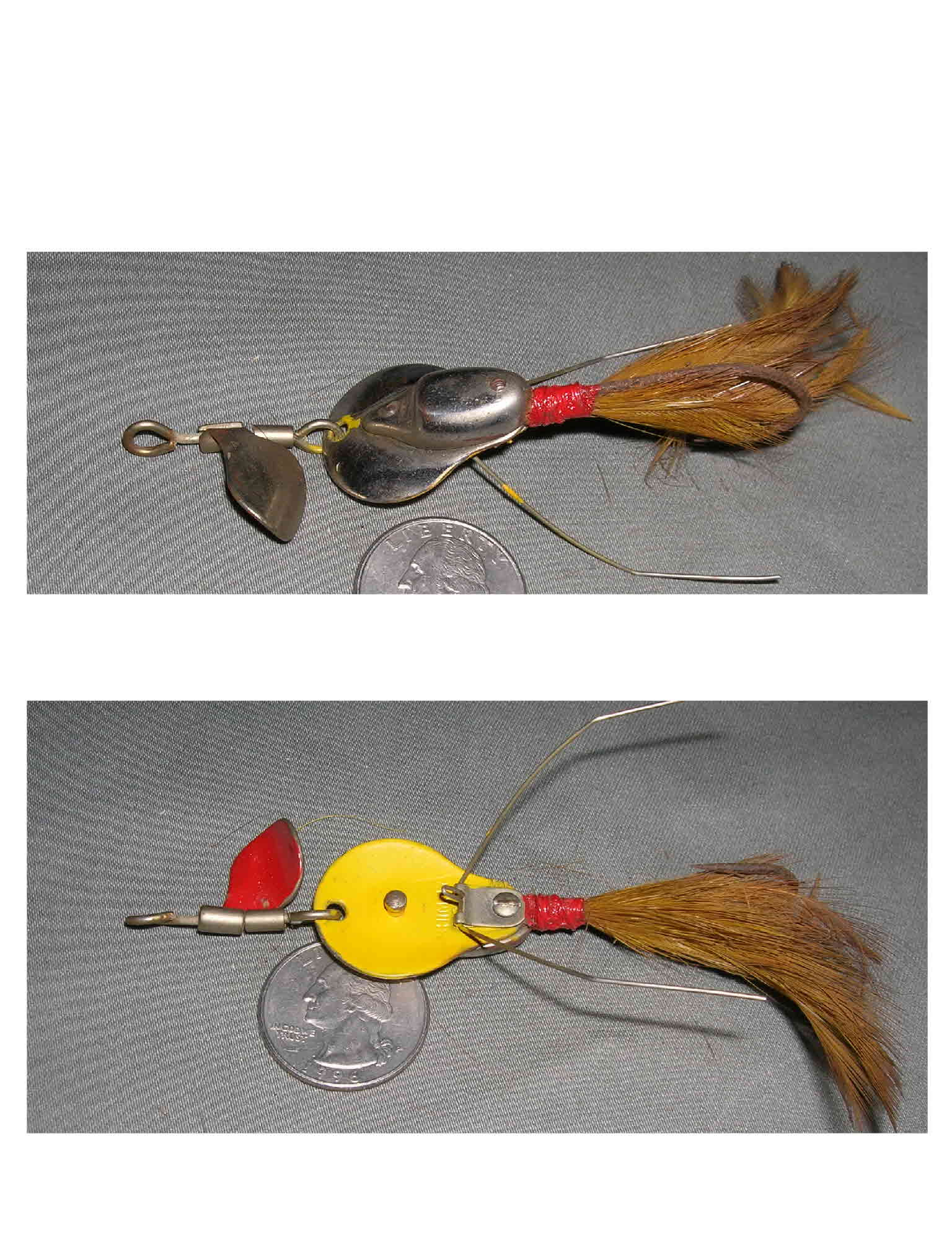Vintage 1940's Lane's Wyoming NY Spark L Wobbler Fishing Spoon