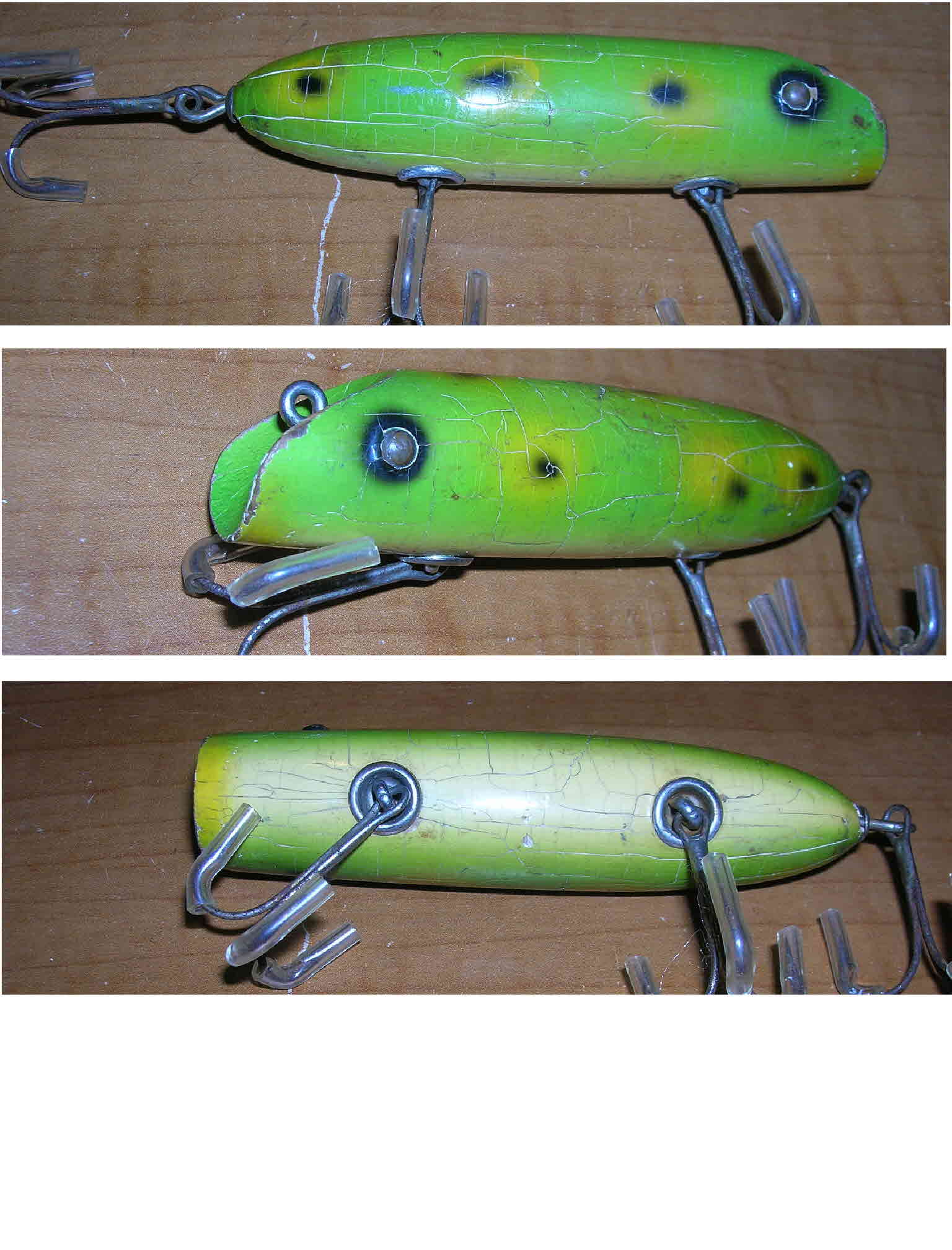 South Bend Babe-O-Reno Perch 3 Fishing Lure with Bottom Marked